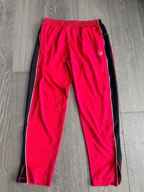 AND1 Zipper Ankle Basketball Pants in Red / Black Size Large